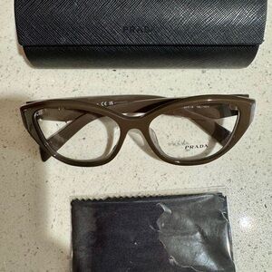 Prada Women's Cat-Eye Glasses in Khaki